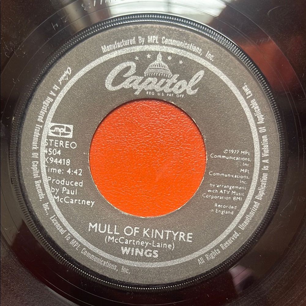 WINGS Capitol Records Vinyl 45 RPM - Picture 4 of 4